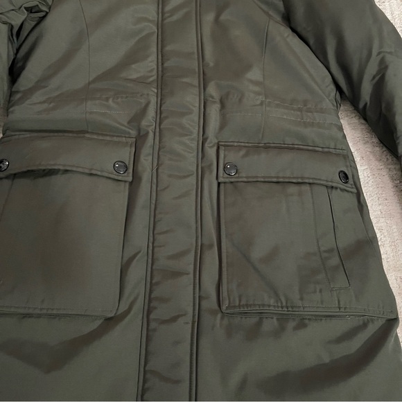 Sam Edelman faux fur olive green parka NEW - Picture 4 of 9
